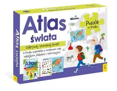 Atlas Świata +Plakat z mapą +Puzzle - Outlet