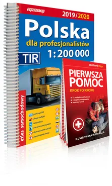 Polska dla profesjonalistów 1:200 000 Atlas samochodowy + instrukcja pierwszej pomocy - Praca zbiorowa