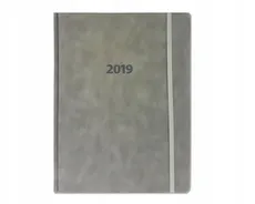 Kalendarz 2019 książkowy A4 dzienny Lux szary