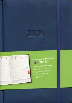 Kalendarz 2019 książkowy A5 tygodniowy Lux granat