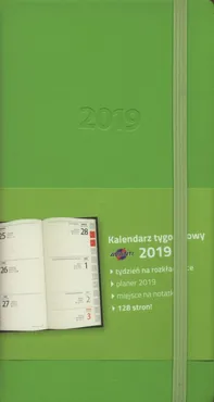 Kalendarz 2019 tygodniowy LUX zielony