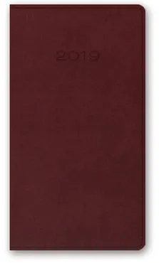 Kalendarz 2019 11T A6 kieszonkowy bordowy vivella