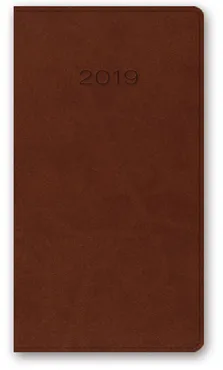 Kalendarz 2019 11T A6 kieszonkowy brązowy vivella