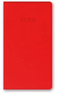 Kalendarz 2019 11T A6 kieszonkowy czerwony vivella