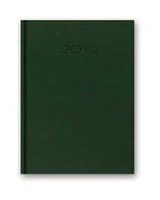 Kalendarz 2019 21D A5 książkowy dzienny zielony