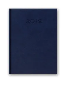Kalendarz 2019 21DB książkowy dzienny niebieski