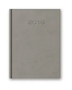Kalendarz 2019 51T B5 książkowy tygodniowy szary