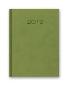Kalendarz 2019 21D A5 książkowy dzienny jasnozielony