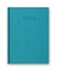 Kalendarz 2019 21D A5 książkowy dzienny turkusowy