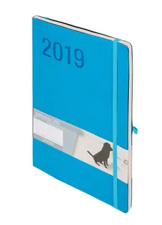 Minimalizm B5 Kalendarz tygodniowy Notes 2019 niebieski