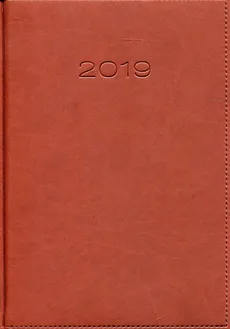 Kalendarz 2019 A5 książkowy dzienny brązowy