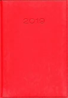 Kalendarz 2019 A5 książkowy dzienny czerwony
