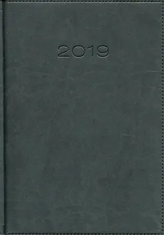 Kalendarz 2019 A5 książkowy dzienny grafitowy