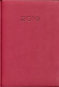 Kalendarz 2019 A5 książkowy dzienny bordowy