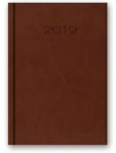 Kalendarz 2019 B6 książkowy brązowy