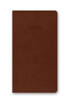 Kalendarz 2019 11TB A6 kieszonkowy brązowy