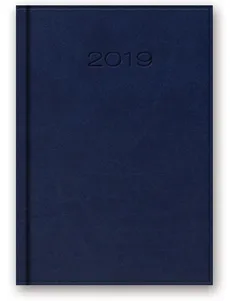 Kalendarz 2019 B6 książkowy niebieski