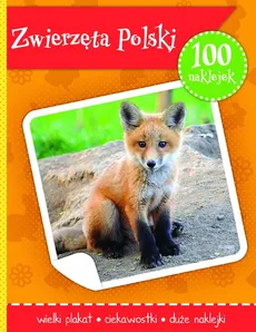 Zwierzęta Polski książeczka z plakatem i 100 naklejek - Outlet
