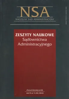 Zeszyty Naukowe Sądownictwa Administracyjnego  2010/03