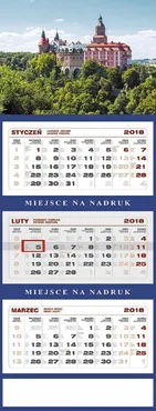 Kalendarz 2019 Trójdzielny Zamek Książ