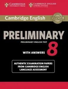 Cambridge English Preliminary 8 Student's Book with Answers - Outlet