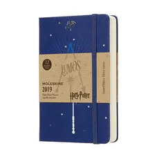 Kalendarz 2019 dzienny Moleskine 12M P edycja limitowana  HARRY POTTER, twarda oprawa, niebieski