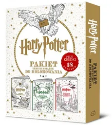 Harry Potter Pakiet trzech książek do kolorowania + Kredki 18 kolorów