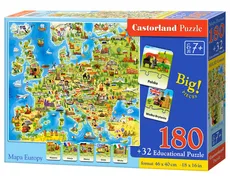 Puzzle Mapa Europy 180 + 32 Quiz