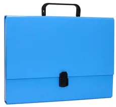 Teczka-pudełko Office Products A4 5cm z rączką z zamkiem niebieska