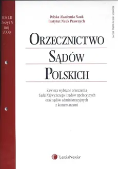 Orzecznictwo Sądów Polskich  2008/05 - Outlet