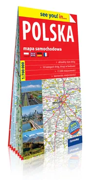 Polska papierowa mapa samochodowa 1:700 000 2019