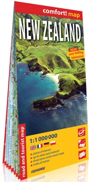 Nowa Zelandia New Zealand laminowana mapa samochodowo-turystyczna 1:1 000 000