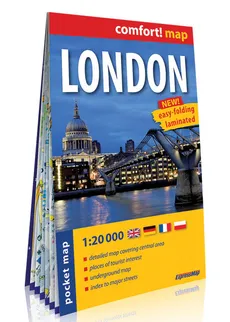 Londyn London kieszonkowy laminowany plan miasta 1:20 000