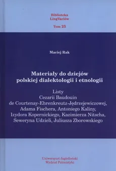 Materiały do dziejów polskiej dialektologii i etnologii - Outlet