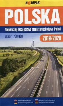 Polska Mapa samochodowa 1:700 000 2019/2020