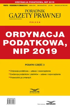 Ordynacja podatkowa , NIP 2019 - Outlet