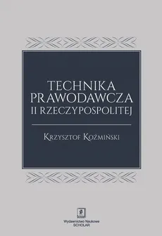 Technika prawodawcza II Rzeczypospolitej - Outlet - Krzysztof Koźmiński