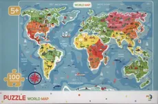 Puzzle Mapa świata / Mapa Polski 100 mix
