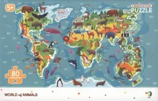 Puzzle mapa zwierząt zwierzęta 80