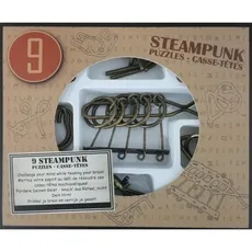 Łamigłówki metalowe 9 sztuk Steampunk zestaw brązowy