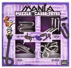 Łamigłowki metalowe 4 sztuki Puzzle-mania zestaw fioletowy