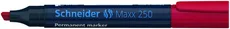 Marker permanentny Maxx 250, ścięty,2-7mm, czerwony