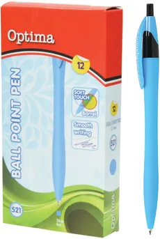 Długopis OPTIMA Soft Touch 521 błękitny 12 sztuk
