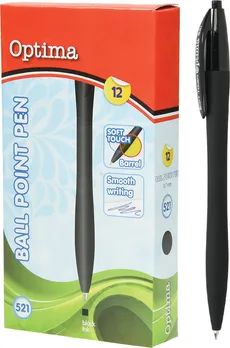 Długopis OPTIMA Soft Touch 521 czarny 12 sztuk
