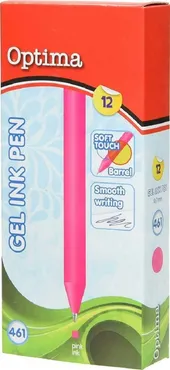 Długopis żelowy OPTIMA 0,7 różowy 12 sztuk