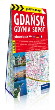 Gdańsk, Gdynia, Sopot; foliowany plan miasta 1:26 000 - Outlet
