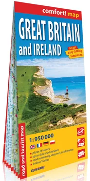Wielka Brytania i Irlandia (Great Britain and Ireland); laminowana mapa samochodowo-turystyczna 1:950 000