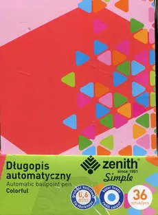 Długopis automatyczny Zenith Simple Colorful 36 sztuk