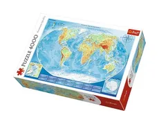Puzzle Wielka mapa fizyczna świata 4000