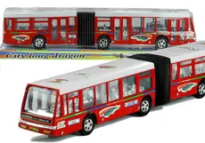 Autobus Przegubowy Friction Duży 41,5 cm Czerwony - Outlet